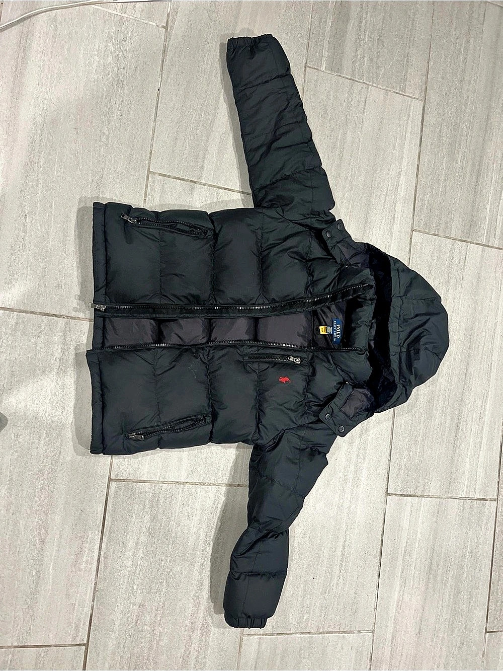 Polo Ralph Lauren Boys Hooded Down Puffer Jacket Black